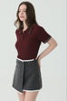 Cherry line shirt in burgundy
