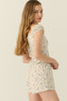 Azulejo print square  neck top