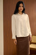 Spring date silky shirt in beige