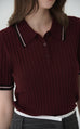 Cherry line shirt in burgundy