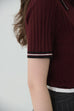 Cherry line shirt in burgundy