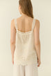 Embroidered cotton top in white
