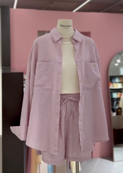 Wild Escape Linen Shirt Set