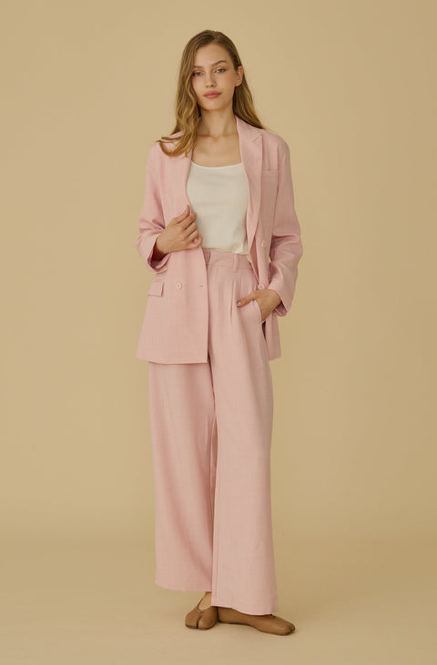 Élune classic wide leg pants in pink