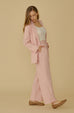 Élune classic wide leg pants in pink