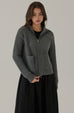 Chilly zip-up knitted jacket in grey