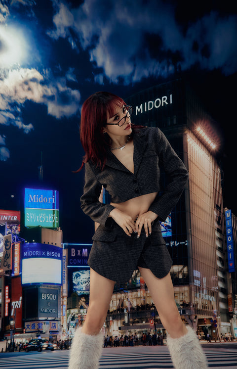 Midori x BisouBisou Classic Form Plaid Short