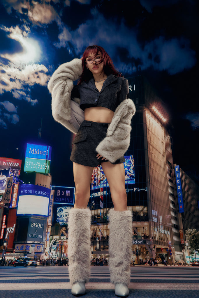 Midori x BisouBisou Shibuya Faux Fur Coat