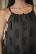 Tutu maxi dress with belt in black / pink