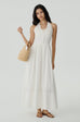 Rythm of love halter maxi dress in white
