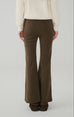 Wool blend flared pants in Green