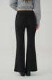 Wool blend flared pants in Black