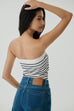 No limit stripes off shoulder top