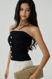 Diamond cooling knit top in black