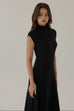Edgy knit dress in black