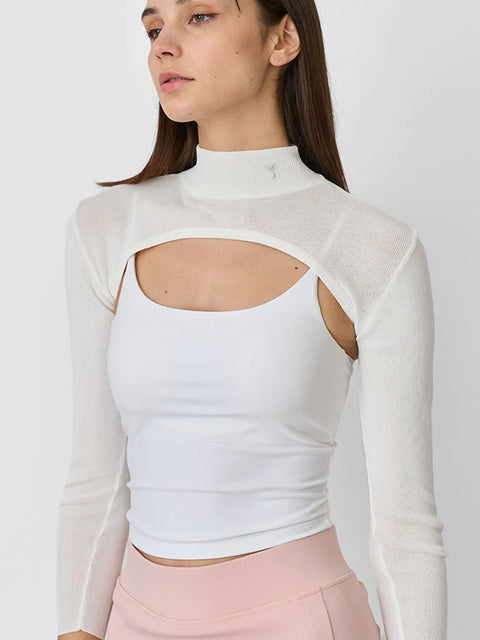 MINUS1 GOLF KNITTED UV CROP TOP