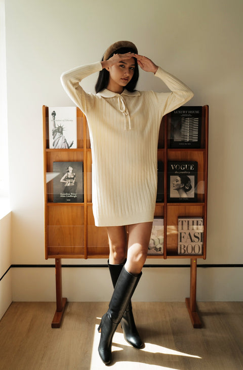 Blaire knit dress in beige