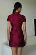 *Made to order* Modern jacquard crystal buttons dress