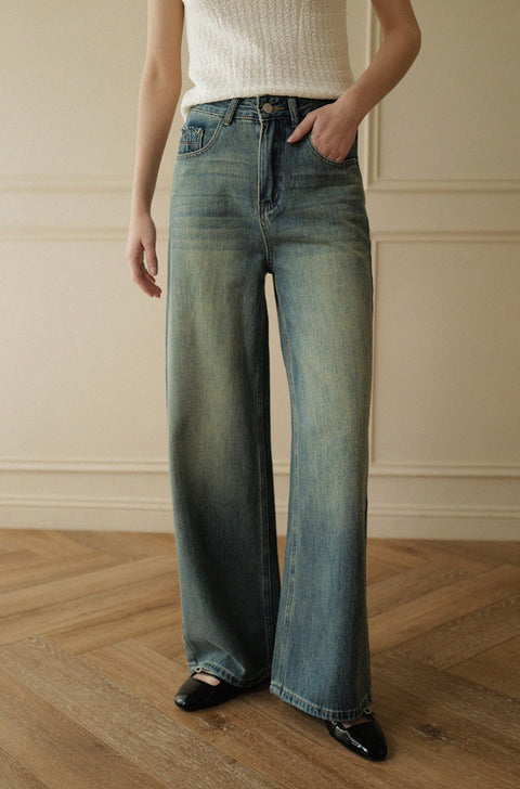 Norah wide leg jeans in vintage wash