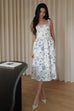 Sherri corset dress in blue