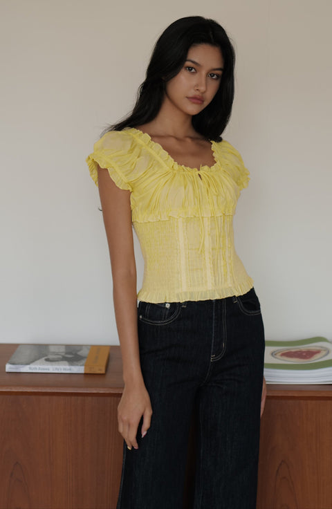 Casey puff sleeve top