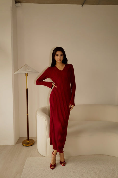 My natural beauty maxi knit dress
