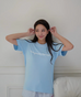 By Abby Too Pretty For a Job T-Shirt in blue/yellow/red