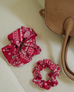 By Abby Paisley Hair tie set in red/black