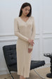 As usual button down knit dress