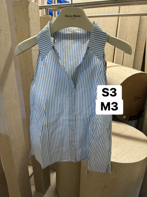 Nautical Stripe Sleeveless Shirt