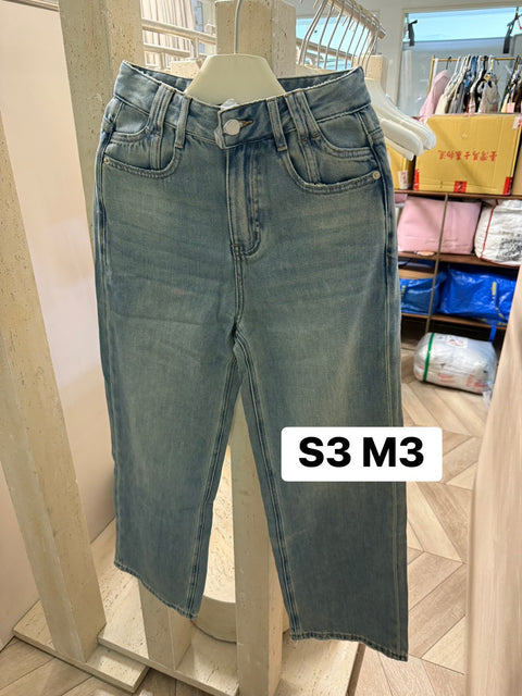 Washed Straight Fit Jeans