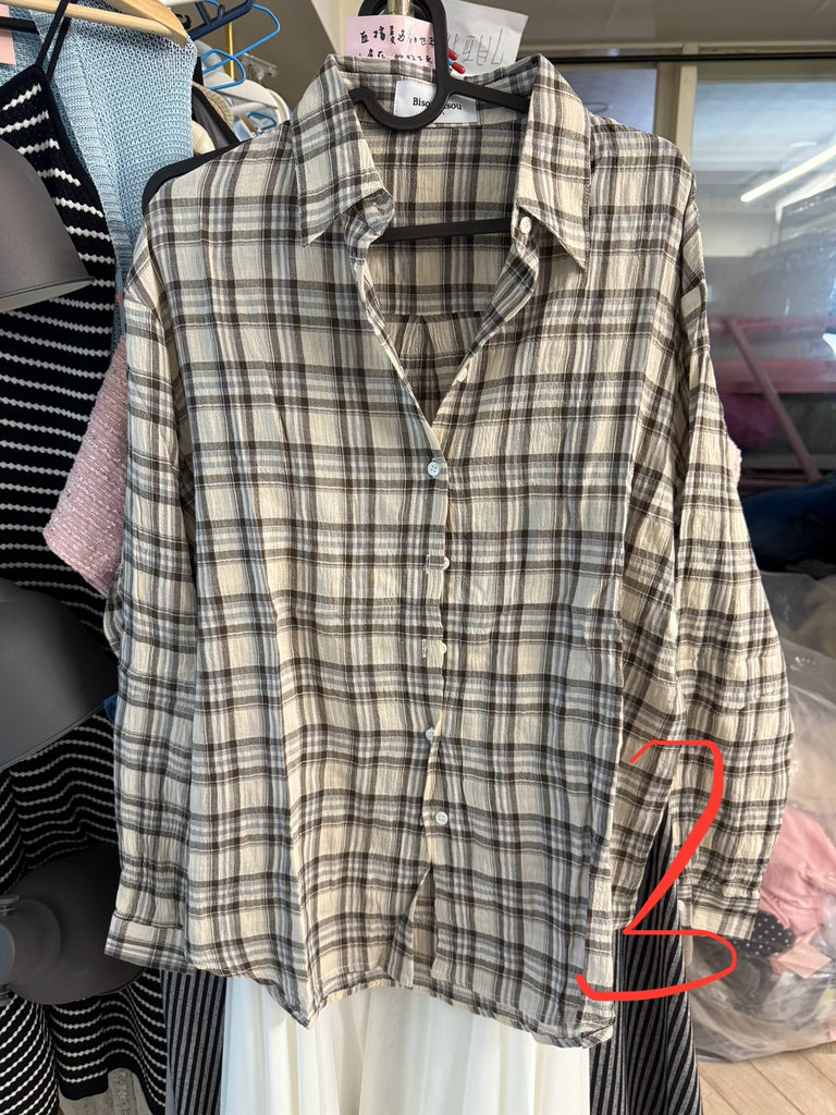 Western Brown Plaid shirt