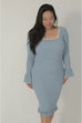 CURVE The weekend knitted dress in blue