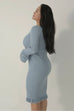 CURVE The weekend knitted dress in blue