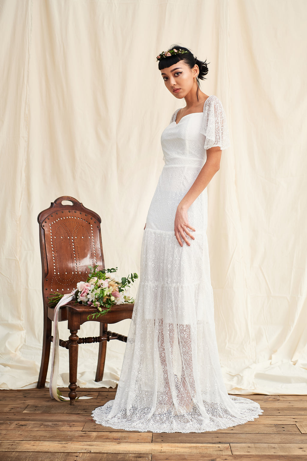 All Yours two ways lace gown