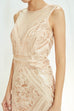 Party time rosegold sequin evening dress
